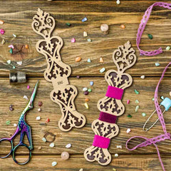 Ornate Wooden Thread Bobbins - Thread Organizers #6 From Hobby Jobby