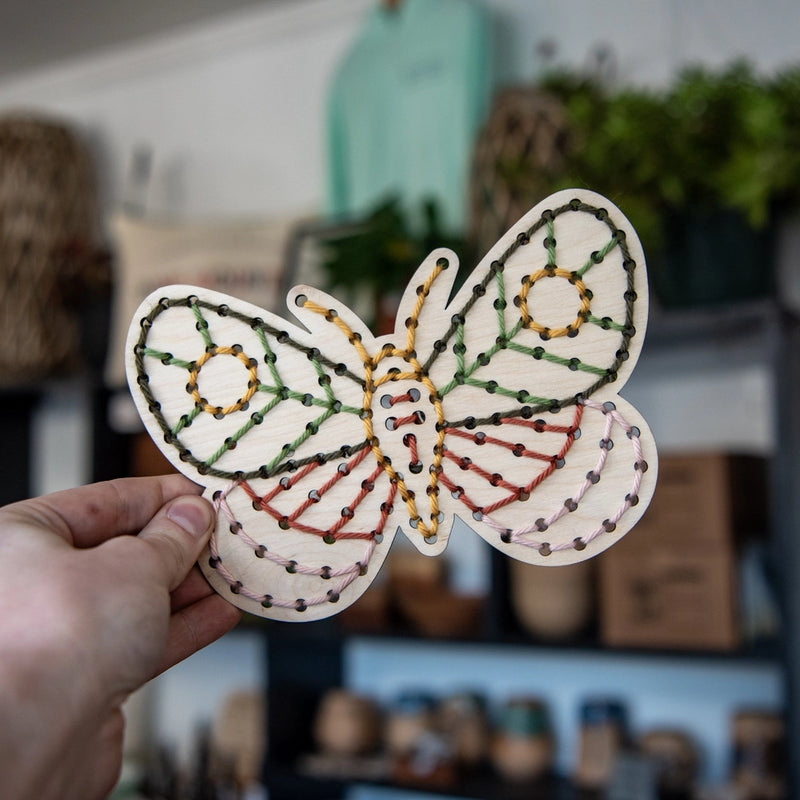 Moth Wooden Ornament Embroidery Kit By Still Magnolia