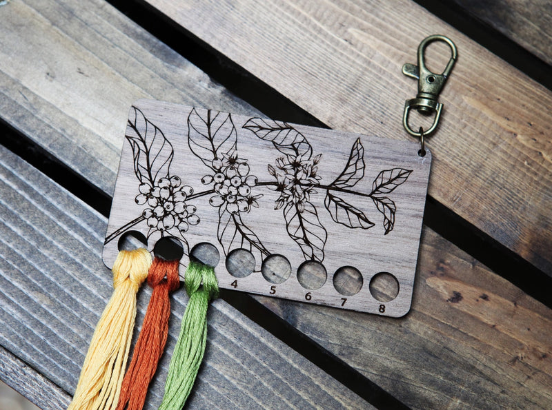Coffee Bean Embroidery Floss Storage Holder From Sunrise Grove