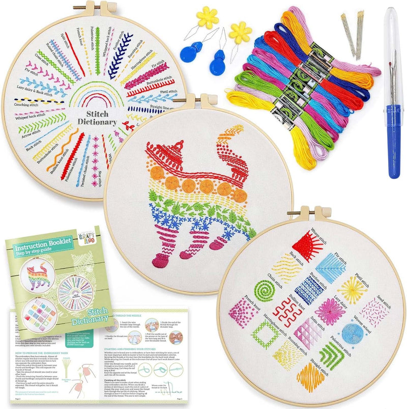 Stitch Dictionary Cat Embroidery Kit From Craftiloo
