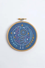 Celestial Bird Mini Embroidery Kit  Complete Craft Kit For Beginners From Hawthorn Handmade