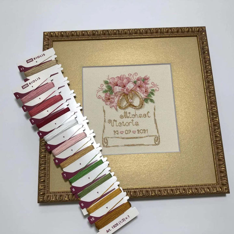 Wedding Rings by Riolis Counted Cross Stitch Kit