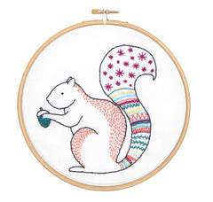 Squirrel Embroidery Kit  Complete Craft Kit For Beginners From Hawthorn Handmade