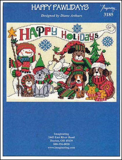 Happy Pawlidays by Imaginating Counted Cross Stitch Pattern