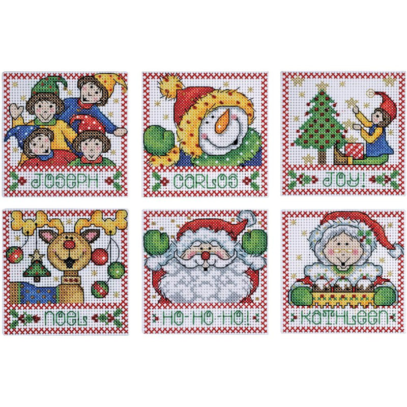 Holiday Christmas Tags by Design Works Counted Cross Stitch Kit 2"X4" Set of 6