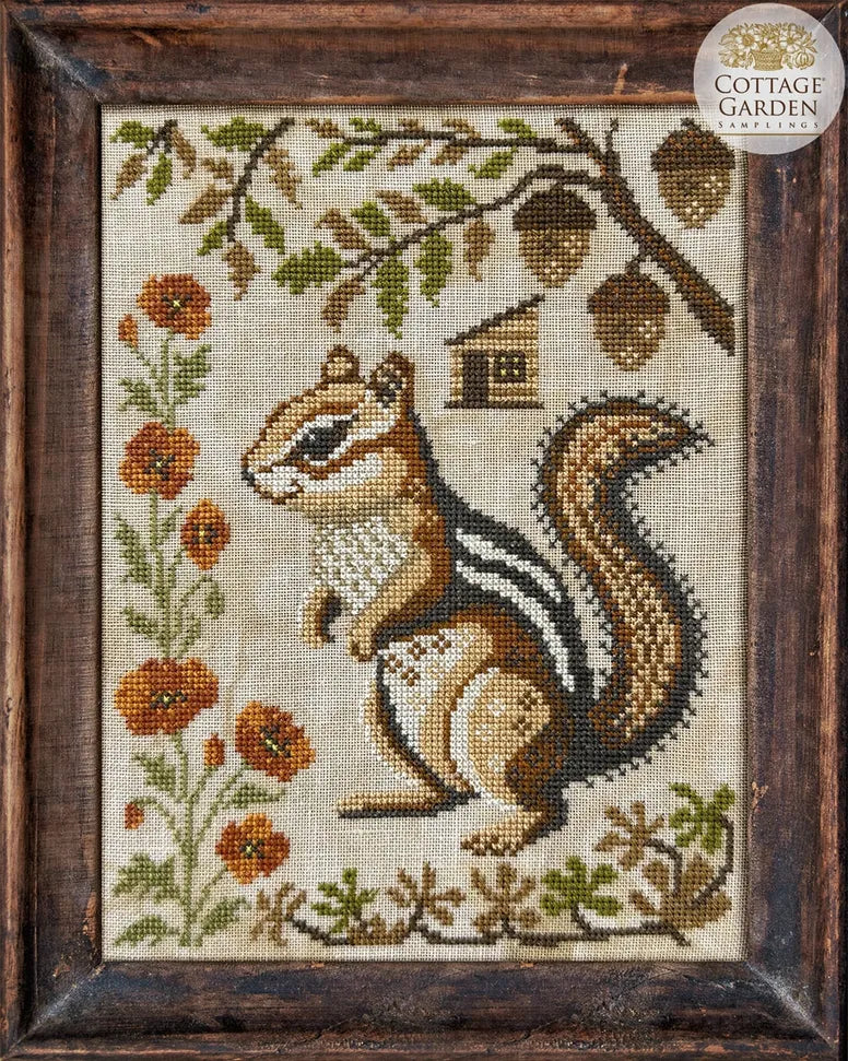 A Year in the Woods II - Part 6 - The Chipmunk by Cottage Garden Samplings Counted Cross Stitch Pattern