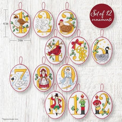 Twelve Days of Christmas Bucilla Counted Cross Stitch Kit 12 Ornaments by Bucilla