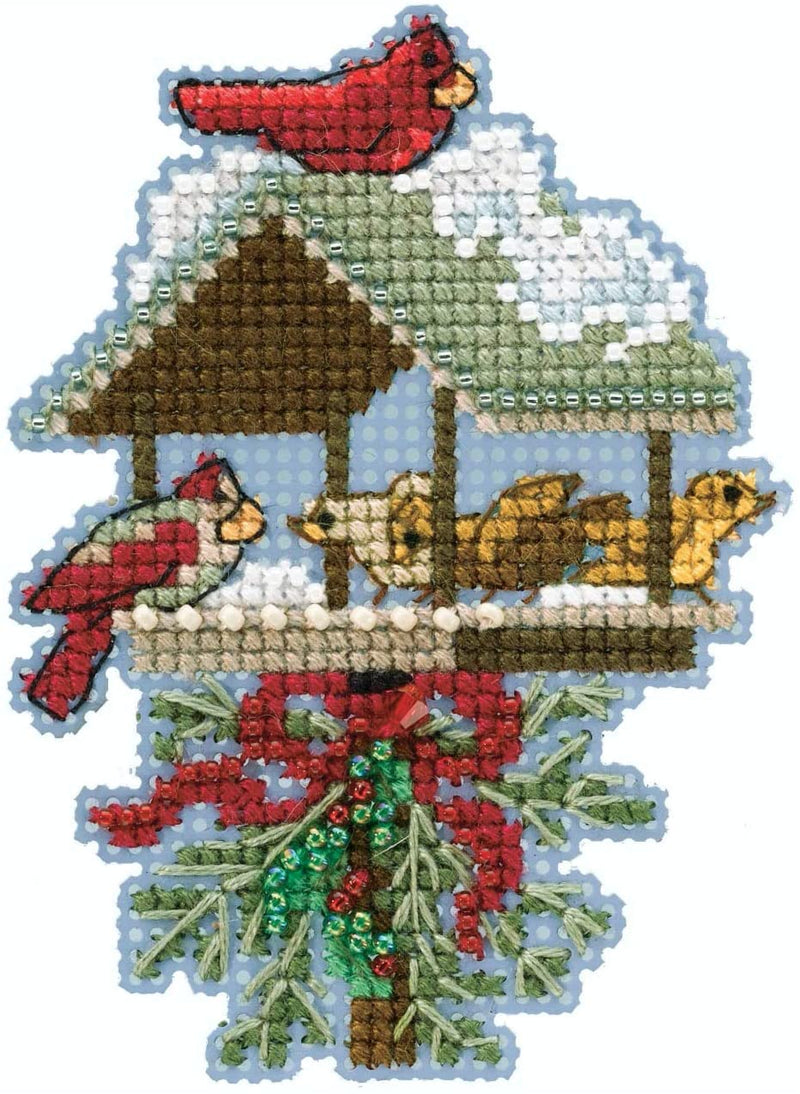 Winter Feast Ornament Mill Hill Buttons & Beads Counted Cross Stitch Kit 3"X2.5"